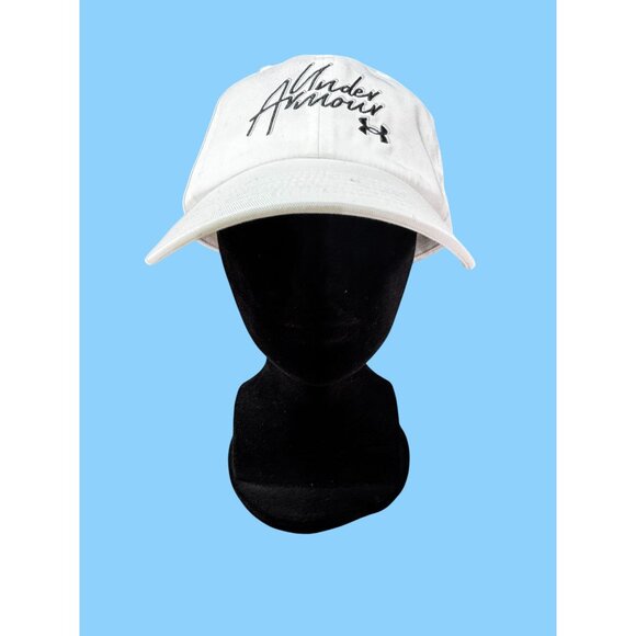 Under Armour White Embroidered Logo Cap OSFA Unisex UA Free Fit - Picture 1 of 6